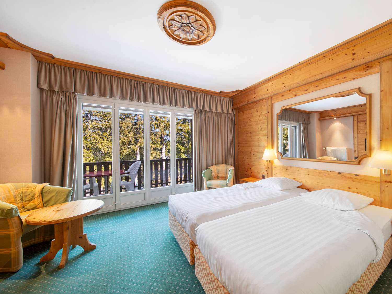 Chambre à l'hôtel Mont-Paisible à Crans-Montana